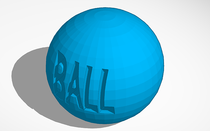 3D design BALL - Tinkercad