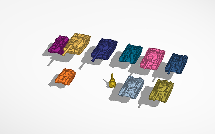 3D design Soviet tanks - Tinkercad
