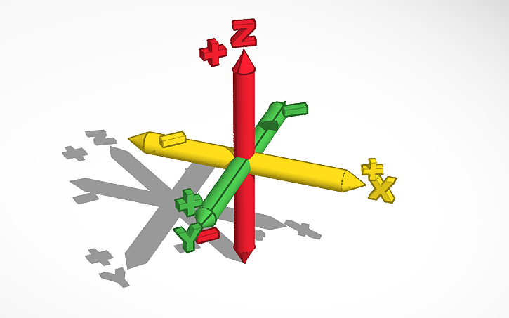 3D design Cartesian Coordinates - Tinkercad