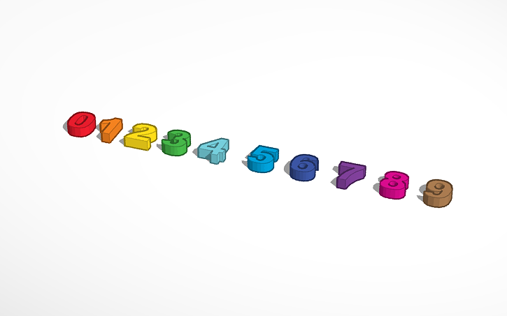 3D design Only numbers Contest - Tinkercad
