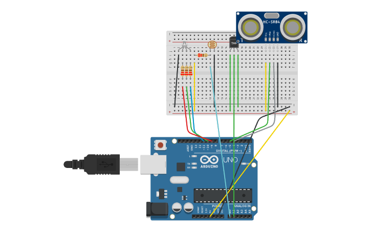 Circuit design 아두이노 기말 - Tinkercad