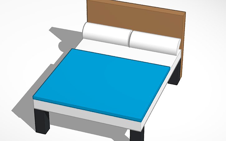3D design basic bed - Tinkercad