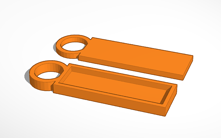 3D design Keychain templates - Tinkercad