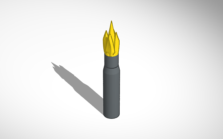 3D design spiky Bullet - Tinkercad