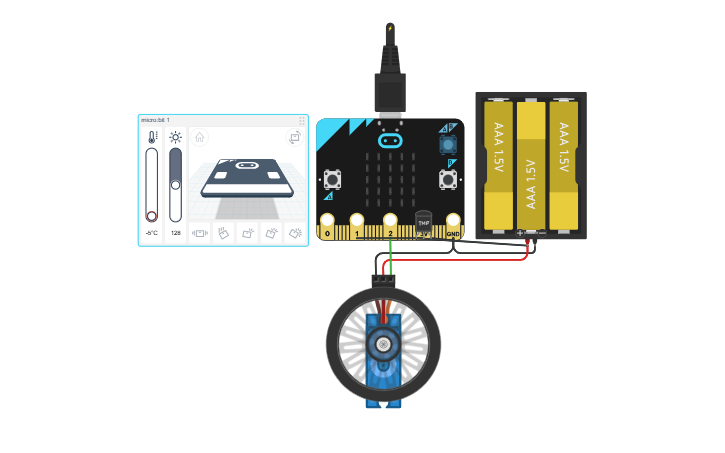 Circuit design Copy of Micro:bit Challenge - Tinkercad