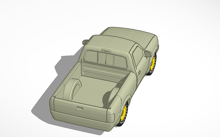 3D design 1998 Ford Ranger std cab SB with wheels! - Tinkercad