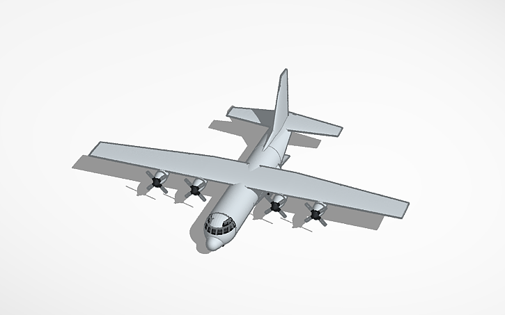 3D design C-130 Hercules - Tinkercad