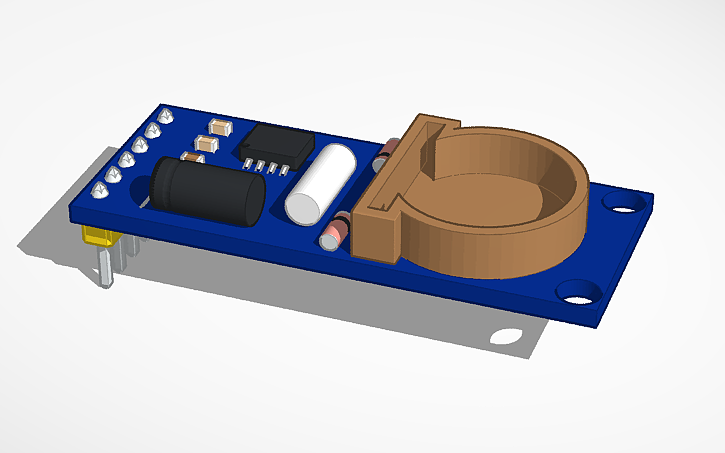 3D design PCF8563 clock - Tinkercad