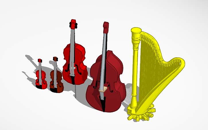 3D design strings - Tinkercad