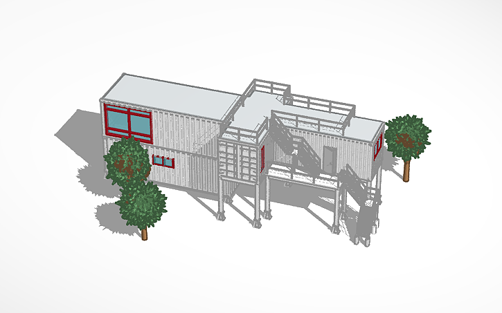 3D design Container house - Tinkercad