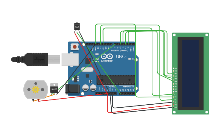 Circuit design motor - Tinkercad