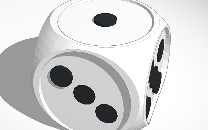 3D design dado - Tinkercad