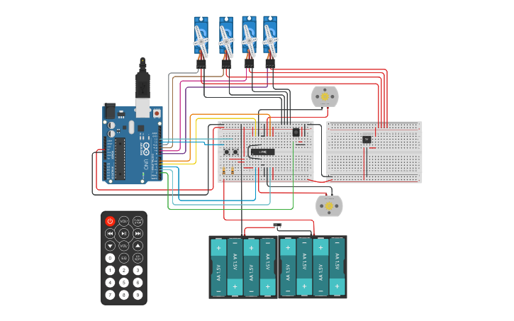 Circuit design mechatronics project - Tinkercad