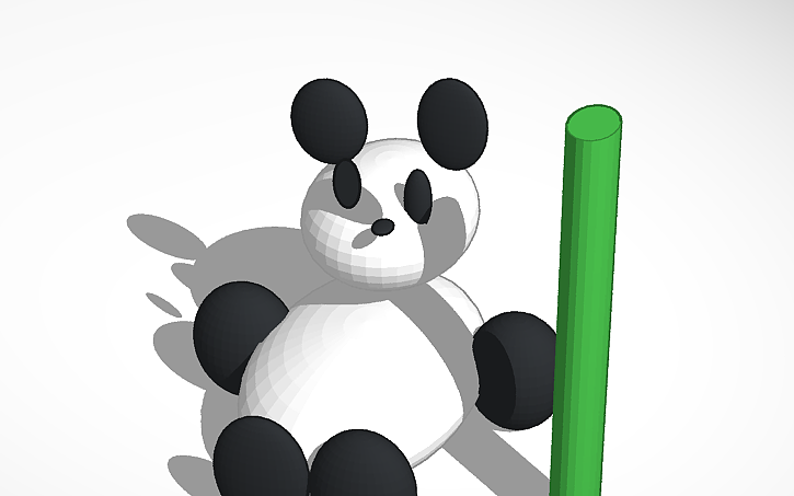3D design panda - Tinkercad
