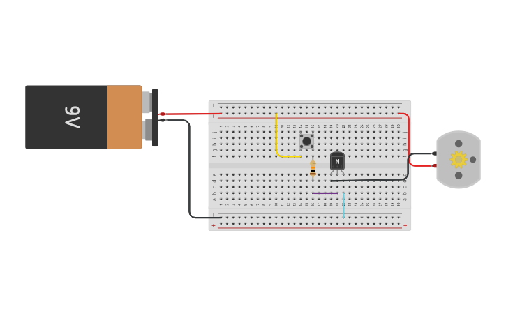 Circuit design Transistor - Tinkercad