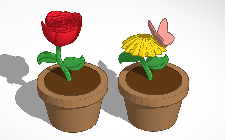 3D design Flower Pot - Tinkercad
