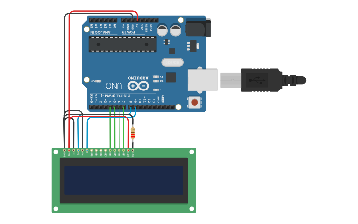Circuit design Arabic Customized Font LCD - Tinkercad