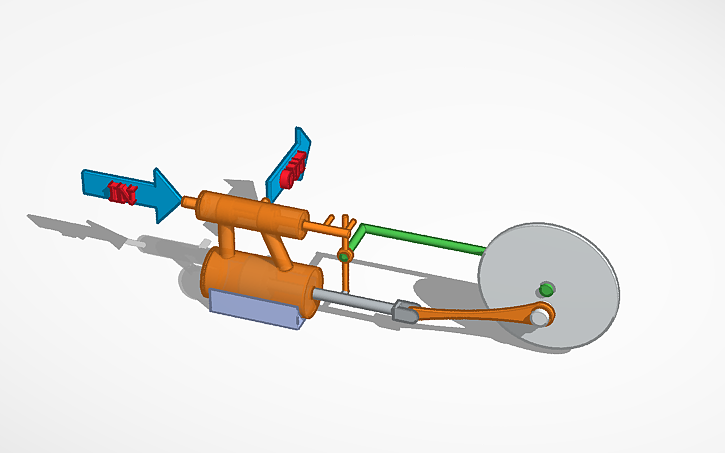 3D design Steam Engine - Tinkercad