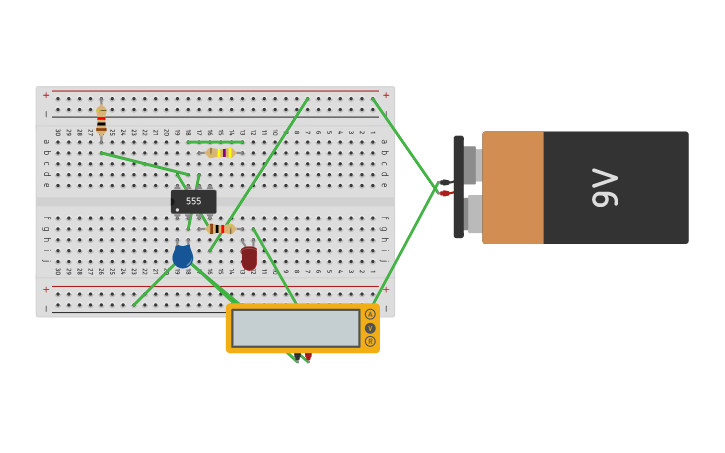 Circuit design 555 Timer - Tinkercad