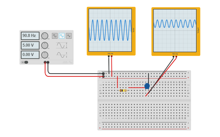 Circuit design Low Pass Filter - Tinkercad