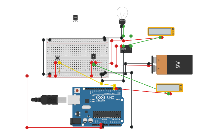 Circuit design Copy of Arduino relè lampada - Tinkercad
