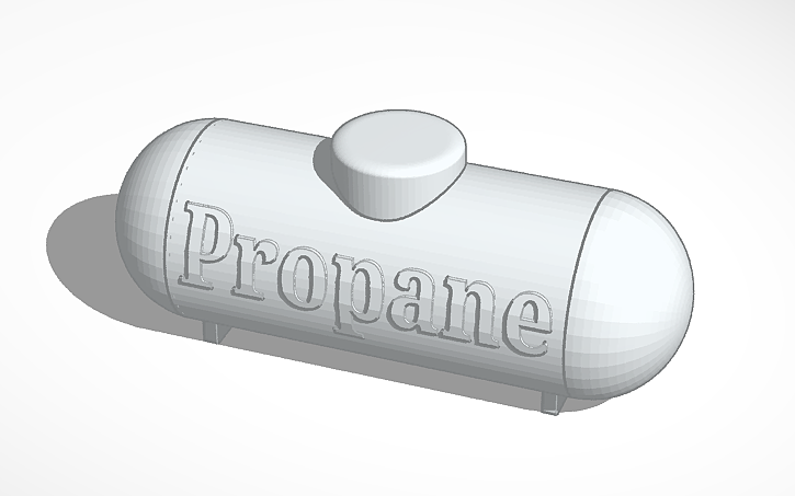 3D design Propane Tank - Tinkercad