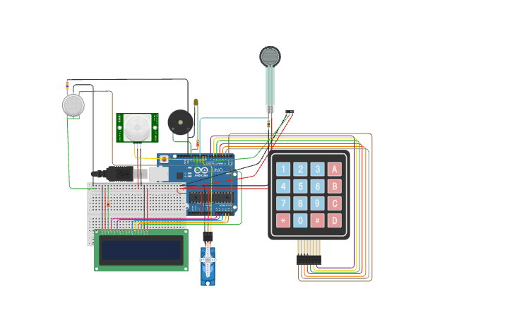Microcontroller Arduino Door Sysytem Circuit design Smart Door Locking System using Arduino - Tinkercad