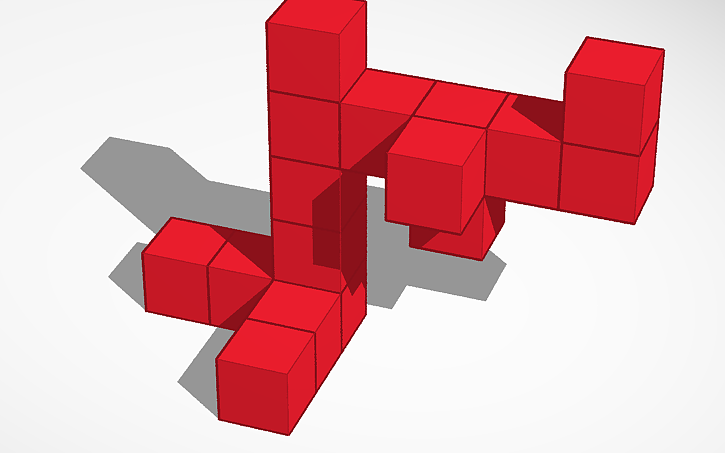 3D design 16-Cube Object - Multi-View Assessment - Tinkercad