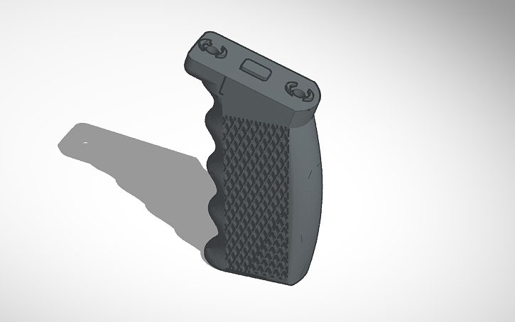 3D design M-Lok Forward Grip - Tinkercad