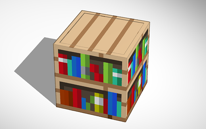 3D design Bookshelf Block (Minecraft) - Tinkercad