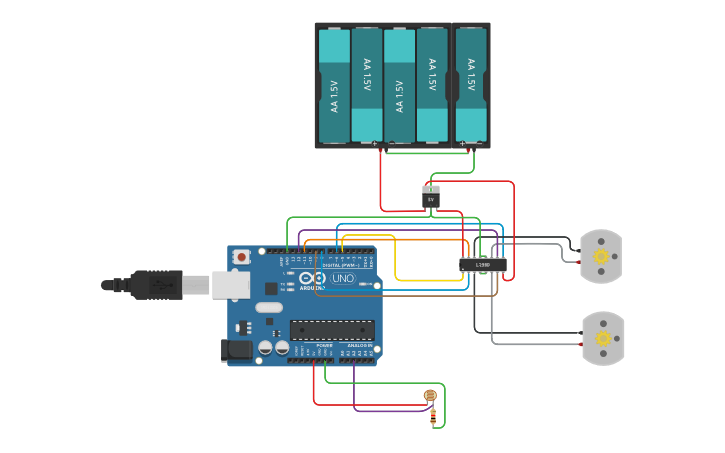 Circuit design Adding Photocells - Tinkercad