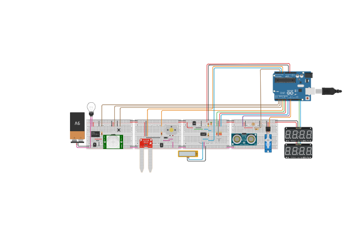 Circuit design Sensors Challenge - Tinkercad