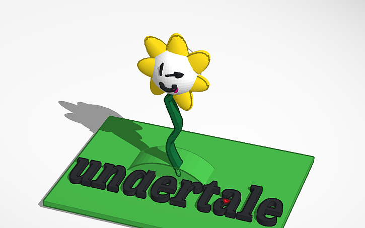 3D design Flowey Undertale - Tinkercad