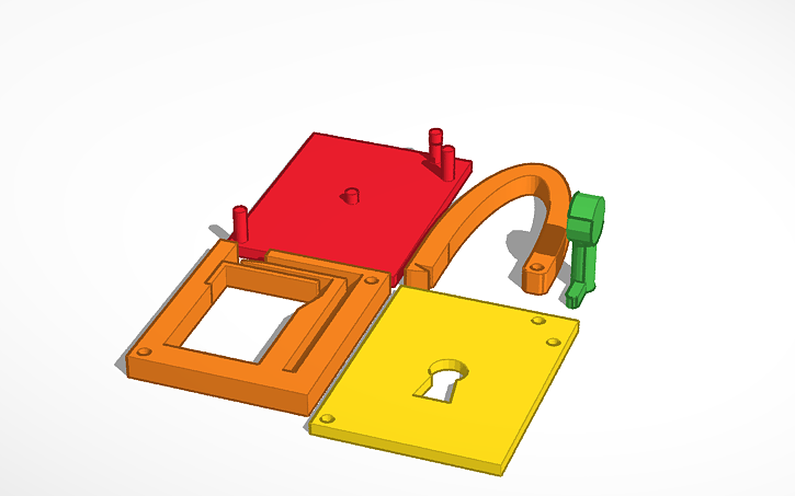 Simple Lock 3d Design 3D design 3D Lock - Tinkercad