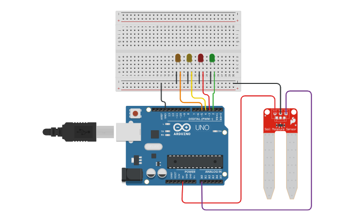 Autocad Humidity Sensor Circuit design Soil humidity sensor - Tinkercad
