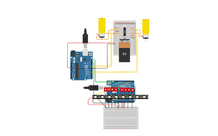 Circuit design Copy of Basic Line Follower with Bang-Bang Controller ...