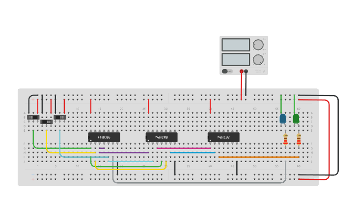 Circuit design Full Adder Circuit - Tinkercad