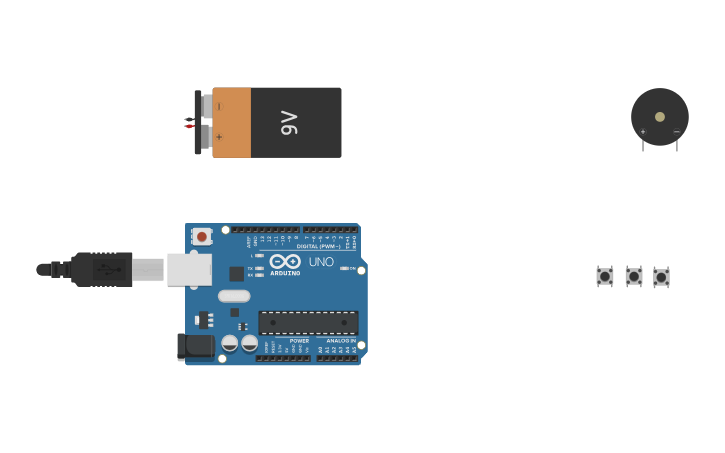 Circuit design Arduino MP3 Player with buttons and speaker. - Tinkercad