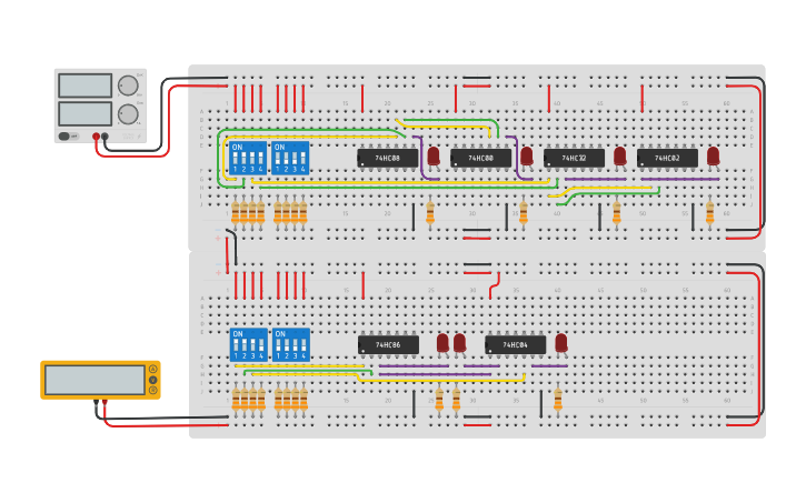 Circuit design 5. Logic Gates / Pull Down Resistor - Tinkercad