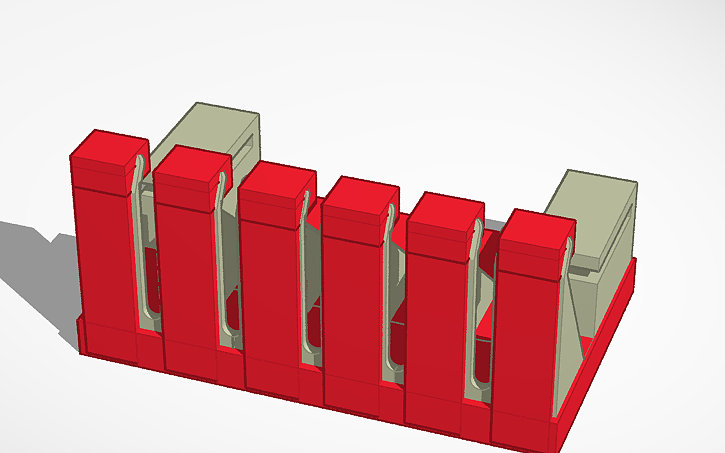3D design hanging wire rack - Tinkercad