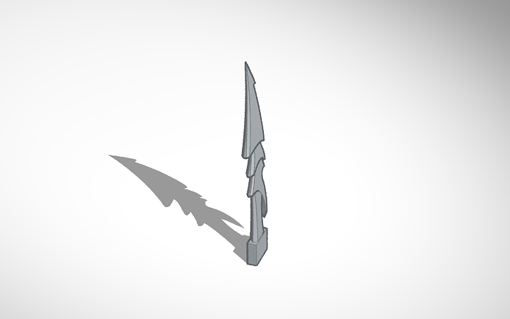 3D design Predator right hand blade - Tinkercad