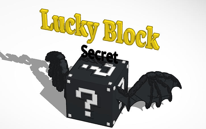 3D design Lucky Block SAB - Tinkercad
