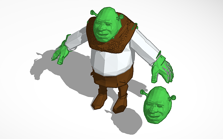 Shrek Coder 3D design shrek - Tinkercad