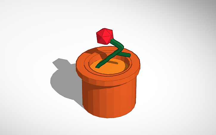 3D design flower pot - Tinkercad