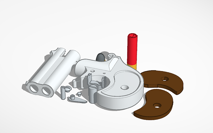 3D design Derringer for 3D printing - Tinkercad