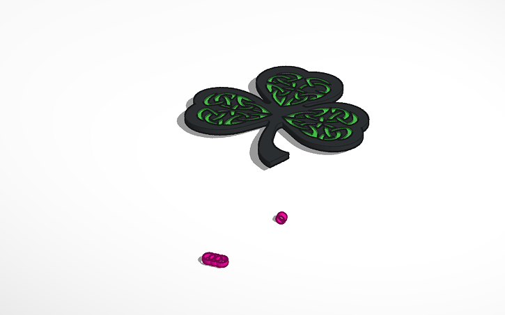 3D design Celtic Clover - Tinkercad