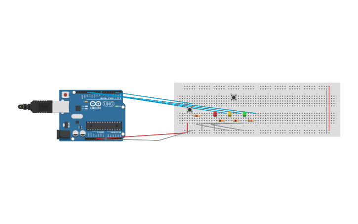Circuit design led blinking - Tinkercad