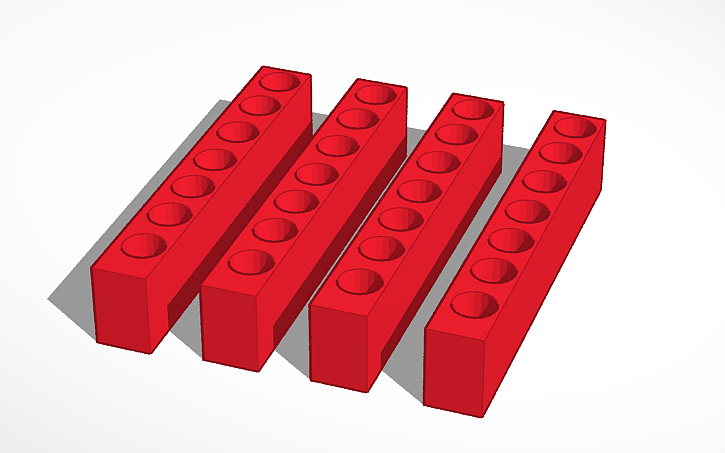 3D design screwdriver head storage rack x4 - Tinkercad