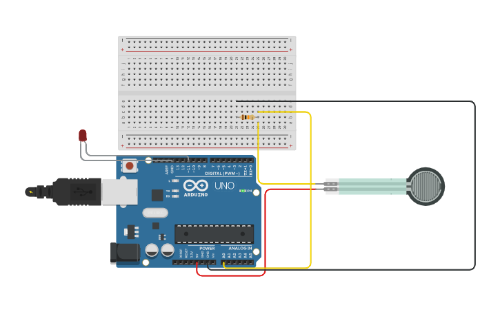 Circuit design force sensor - Tinkercad