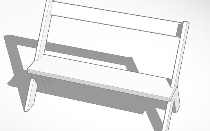 3D design modern bench - Tinkercad